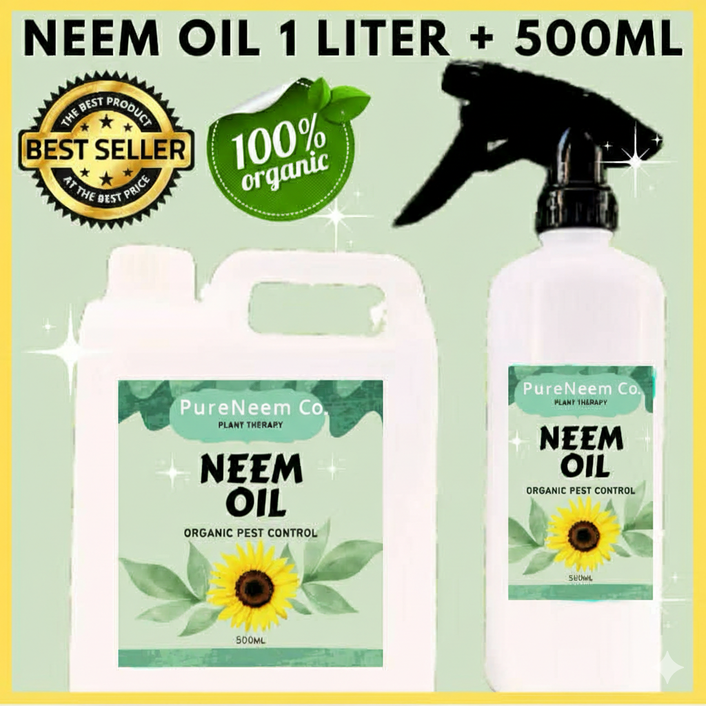 Neem Oil Spray Plants Insecticide Pesticide Refill 1 Liter 500ml 1 Gallon 3750ml