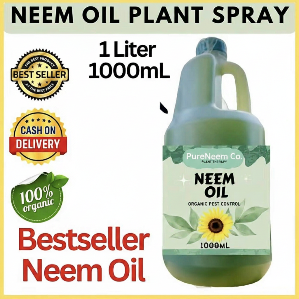 Neem Oil Spray Plants Insecticide Pesticide Refill 1 Liter 500ml 1 Gallon 3750ml