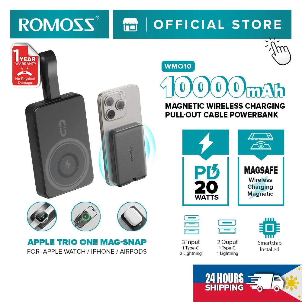 Romoss WMO10 10000mAh 20W Magnetic Power Bank